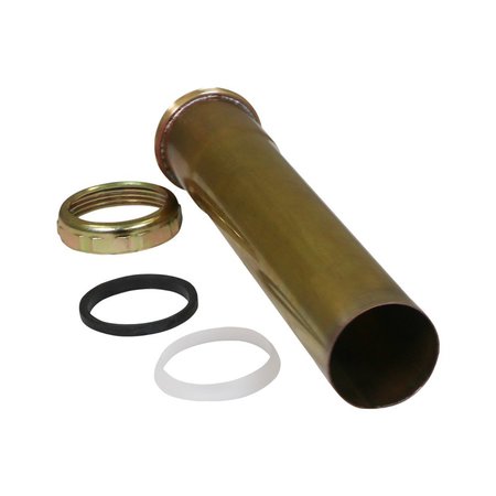 Everflow Slip Joint Extension Tube for Tubular Drain Applications, 20GA Brass 1-1/2"x12" 22412-20